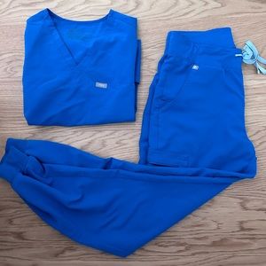 Royal Blue FIGS Scrubs Set